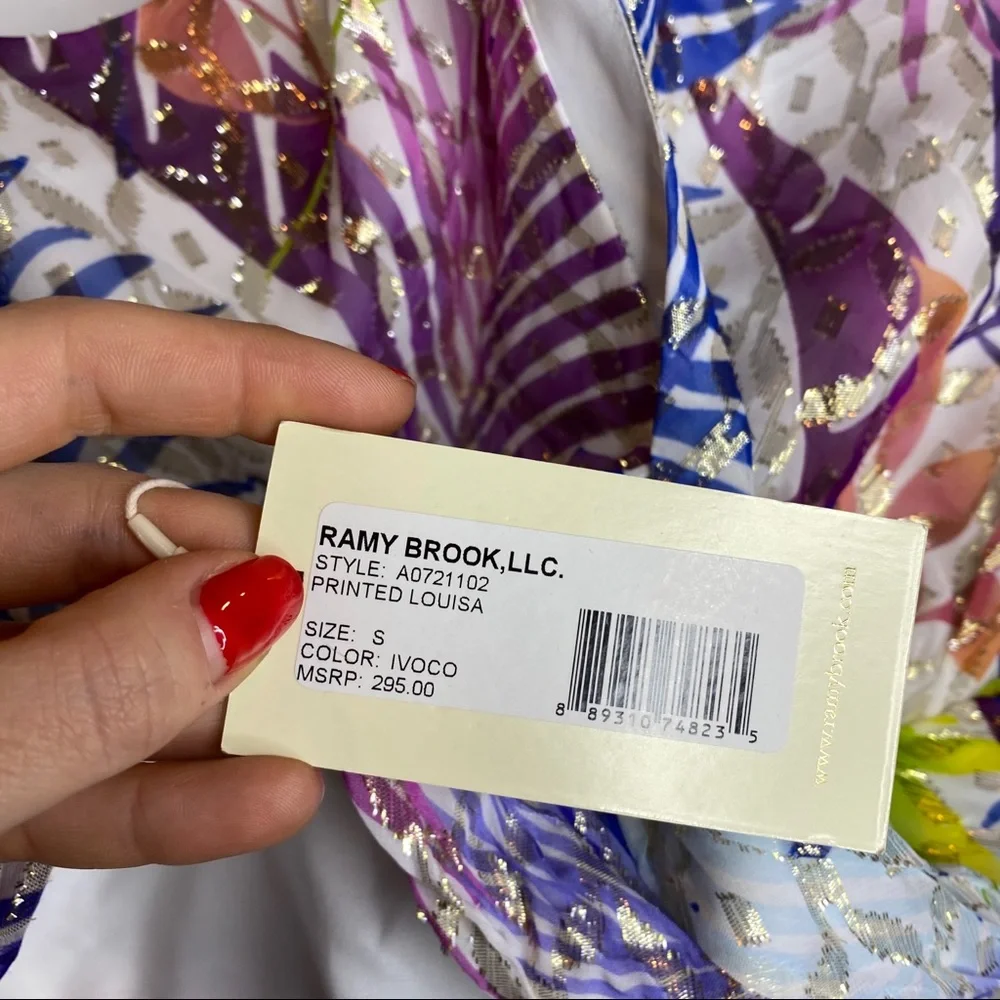 NWT Ramy Brook Printed Louisa Halter Top - Picture 11 of 11